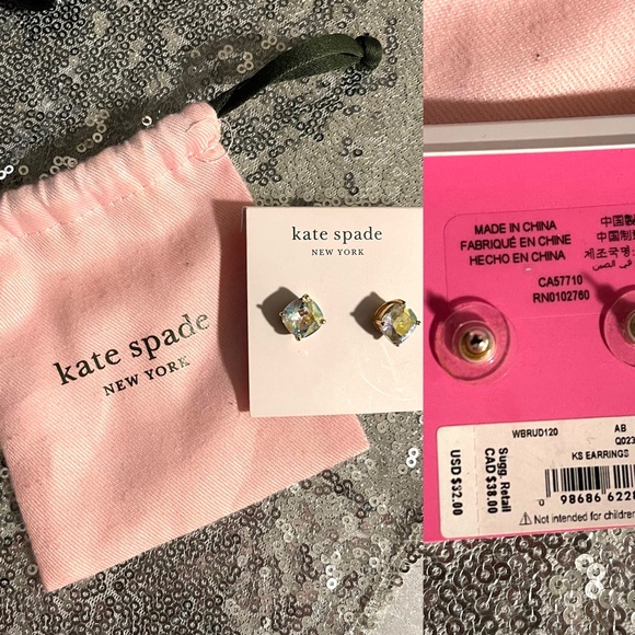 kate spade earrings mini small square studs